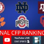 College Football Playoff Rankings LIVE – Final Top 25 Teams And New Year’s 6 Bowl Game Matchups #CFB #NCAA