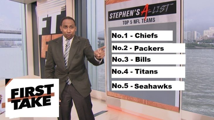 ESPN First Take | Stephen’s A-List: Top 5 NFL Teams after Week 15: #1.Chiefs #2.Packers #3.Bills #NFL
