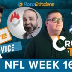 GRINDERSLIVE – 2020 WEEK 16 NFL DFS PICKS: ROTOGRINDERS #NFL