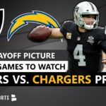 Las Vegas Raiders vs Chargers Preview, NFL Playoff Picture, AFC Standings, Week 15 Games To Watch #NFL