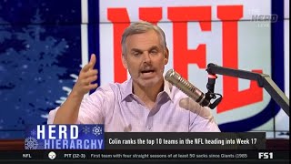 THE HERD | Colin ranks the Top 10 teams in the NFL – Which team is the best right now? #NFL