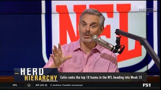 THE HERD | Colin ranks the Top 10 teams in the NFL heading into Week 15 – Which team is the best? #NFL