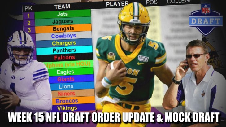 Week 15 NFL Draft Order Update & Mock Draft: Vikings FINALLY Get Their Quarterback of the Future #NFL