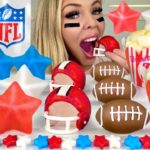 ASMR SUPER BOWL DESSERT* EDIBLE FOOTBALL HELMETS, NFL CAKE POPS MUKBANG 먹방 #NFL
