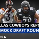 NFL Mock Draft Roundup – Round 1 Draft Picks For The Dallas Cowboys Ft. Mel Kiper, PFF and CBS #NFL