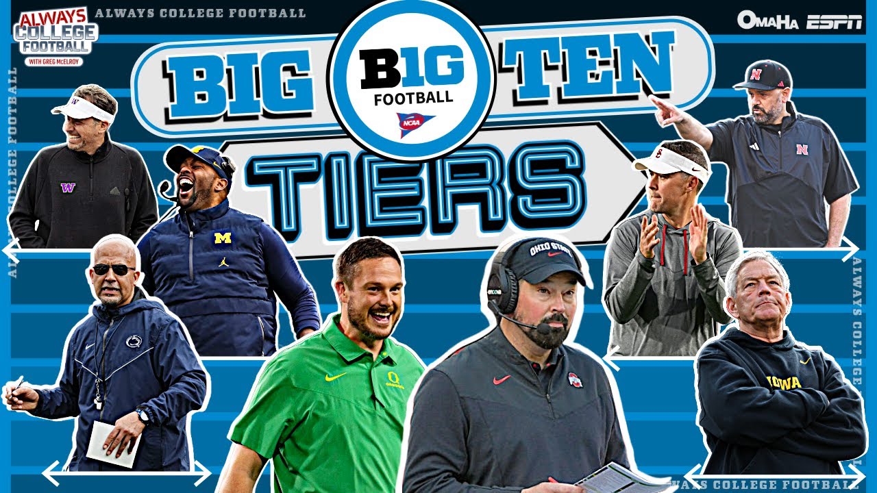 Big Ten Tiers: Ohio St., Oregon, Penn St. and then WHO? | Always College Football #CFB#NCAA