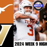 #5 Texas vs #25 Vanderbilt | Full Game Highlights | 2024 College Football Highlights #NFL