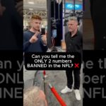 Do you know the ONLY BANNED number in the NFL? ❌🏈 #nfl #nfltrivia #patmcafee #football #sports #NFL