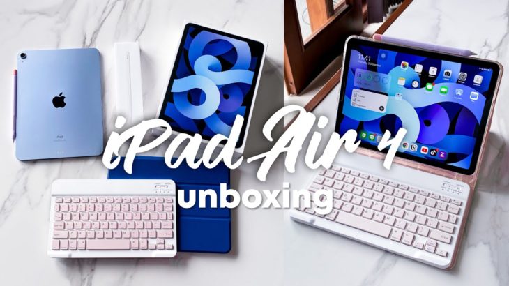 iPad Air 4 Sky Blue Unboxing + Apple Pencil & Accessories | Bahasa Indonesia🇮🇩
