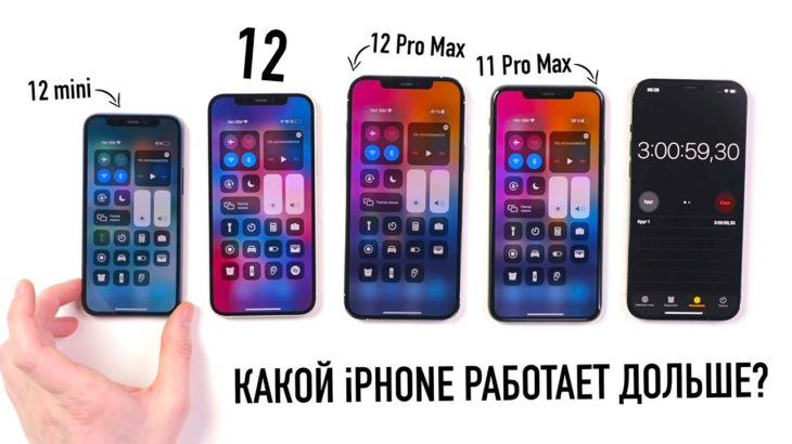 iPhone 12 Pro Max или 11 Pro Max. А что 12 mini? Кто проживет дольше? Тест батарей новых iPhone…
