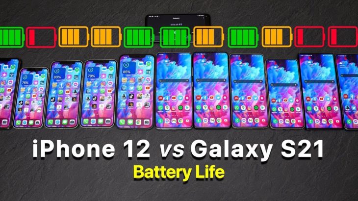 The ULTIMATE Battery Life Test – Galaxy S21 vs iPhone 12 (Every Model)! | The Tech Chap