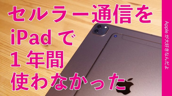 2021春版！セルラーモデルは必要？不要？2020 iPad Proのセルラー通信を1年間使わなかった・今年買うならどっち？