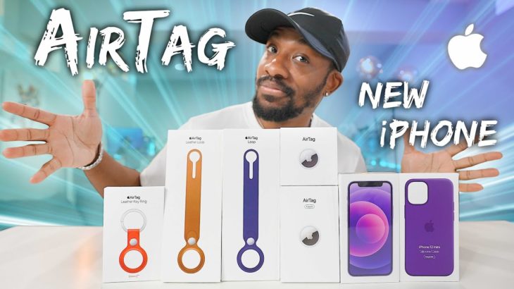 NEW Apple AirTag + Purple iPhone Unboxing & First Look!