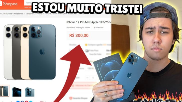 COMPREI UM IPHONE 12 PRO MAX FALSO POR 300 REAIS E NÃO ACREDITEI NO QUE VEIO!!