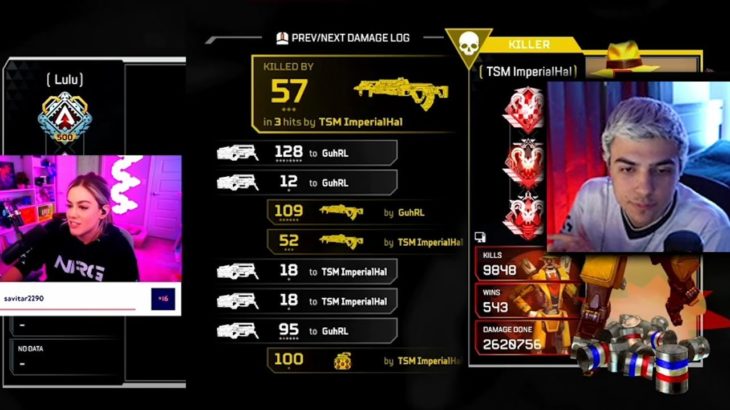 TSM ImperialHal’s team vs Lululuvely’s team in the Arena (Apex Legends)