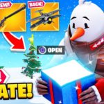 *NEW* CHRISTMAS UPDATE in Fortnite! (New Guns, Map Changes + MORE)
