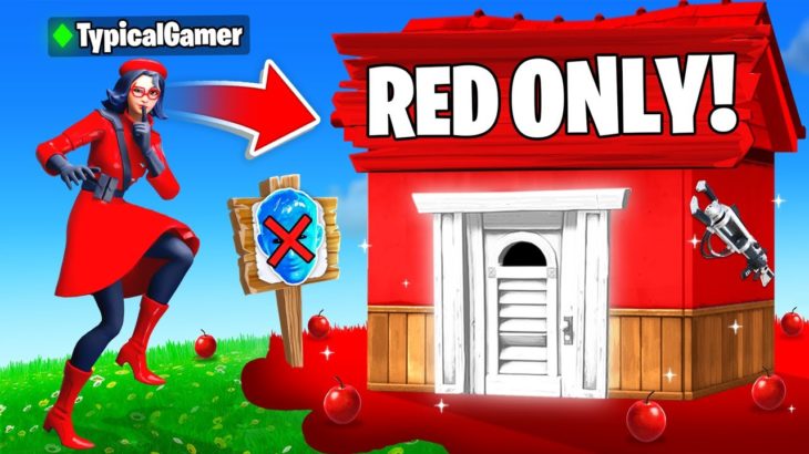 I Went UNDERCOVER in a RED ONLY Tournament! (Fortnite)