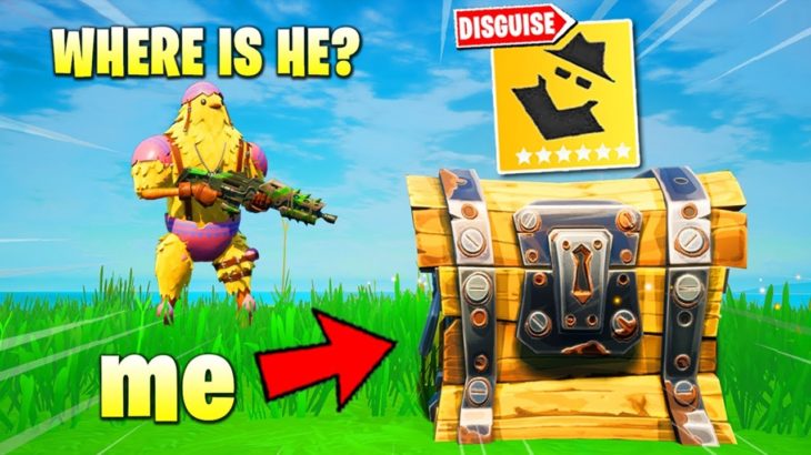Fortnite, But I DISGUISE as a PROP All Game (overpowered)