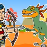 Boney Burbs Raptor Attack! | Fortnite Solos Animation (Primal Peggy & Raptor Rick)