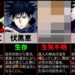 【呪術廻戦】生存状況まとめ※最新139話時点