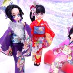 【鬼滅の刃】リカちゃん❤粘土衣装で変身✨胡蝶しのぶ、栗花落カナヲ、胡蝶カナエの着物をDIY🌼小物やアクセサリーも手作り工作🎶声真似