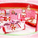 【鬼滅の刃】リカちゃん❤️竈門禰豆子のお部屋をDIY ✨️禰豆子の声真似でミニチュアドールハウスを手作り工作🍭ねずこ風のベッドやメイク小物✨