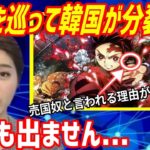 【海外の反応】衝撃！『鬼滅の刃』を巡って韓国が分裂！？反対派が賛成派を「売国奴」と罵倒するトンデモない状況に世界がドン引き！→海外「コイツらに鬼滅を見させるな！」【もののふ姫 リスペクトJAPAN】