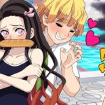 善逸は禰豆子ちゃんの水着が見たい【キメツ学園×声真似LINE】