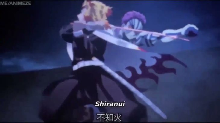 【鬼滅の刃】無限列車編 煉獄VS猗窩座のフル戦い Rengoku VS Akaza    Rengoku Death 無限列車編 demon slayer the movie mugen train