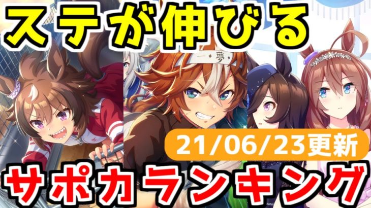 【ウマ娘】ステータスが伸びるサポートカードランキングver210623 バンブーメモリー／シンコウウインディ／『ウマ箱２』ミホノブルボン【ステータス上昇指数／練習性能】