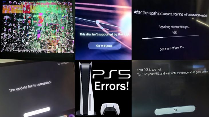 PlayStation 5 All Errors! (60fps) #PS5 #Bugs