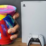 ACRYLIC POURING a PS5!! (Giveaway)