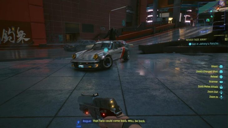 Cyberpunk 2077 What the Johnny car chase scene looks like in the daytime patch 1.22